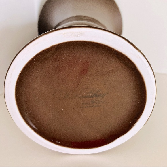 Williamsburg Brown Ceramic Vase 7 3/4” Tall - Picture 3 of 3